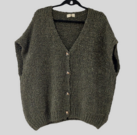 Gilet BERNY - Gilet Cocooning Femme Maille Souple Fil Or