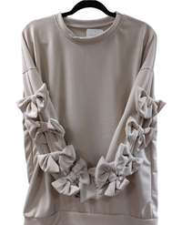 Sweat Femme Oversized CHANTY - Nœuds Manches - Taille 36-44