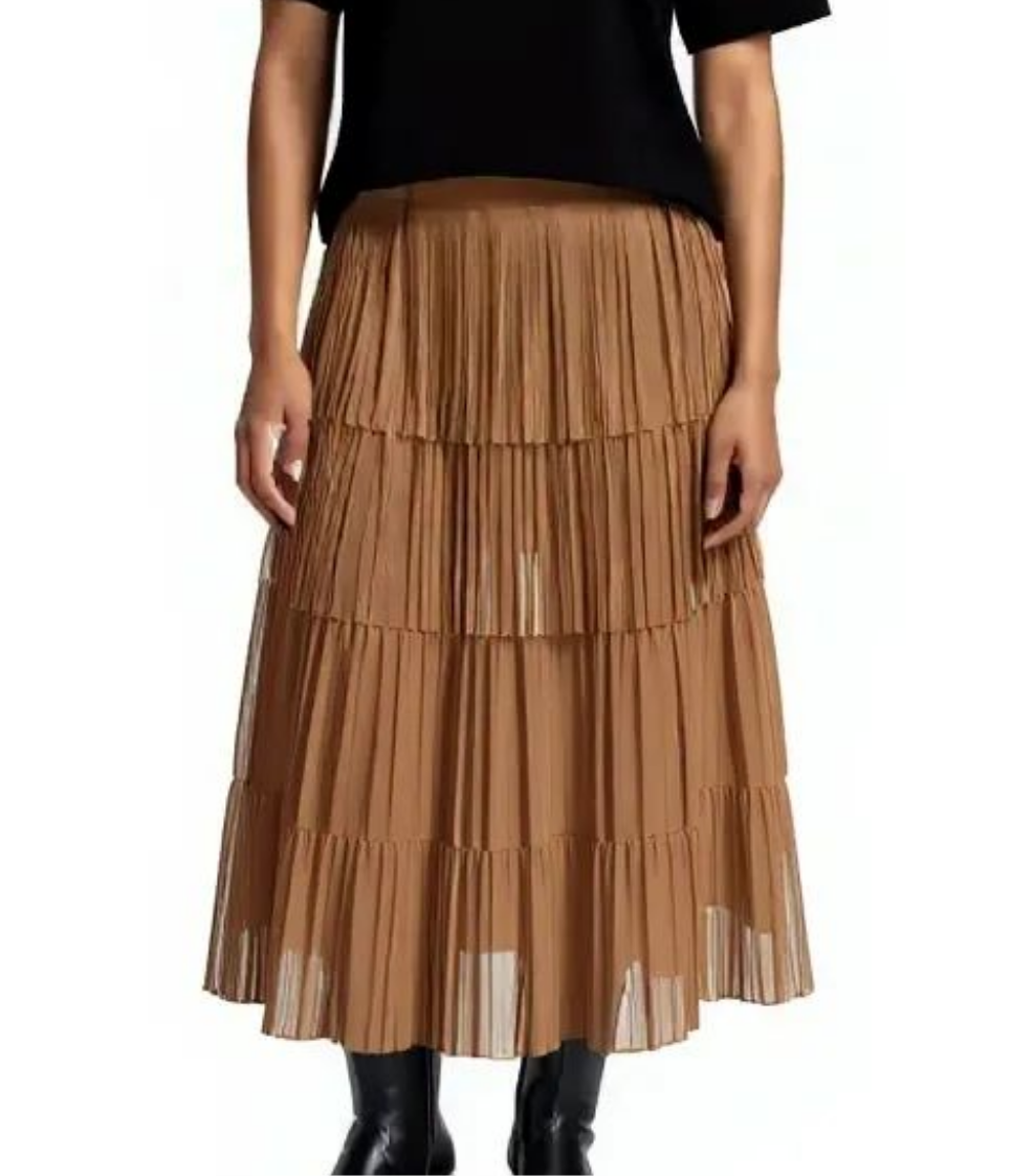 Jupe Longue MONICA Suédine à Franges - Taille Élastiquée 34/40 - Style Bohème Chic