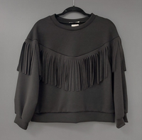 Sweat DOLE Femme à Franges Style Cowgirl - Col Rond Manches Longues - Taille 34/42