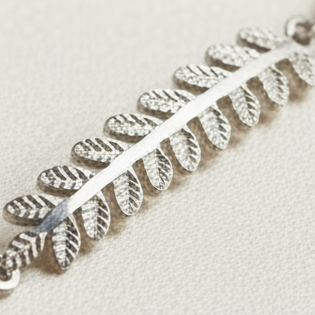 Bracelet Cesa Chaînette Dorée - Brin Laurier Acier Inoxydable Femme