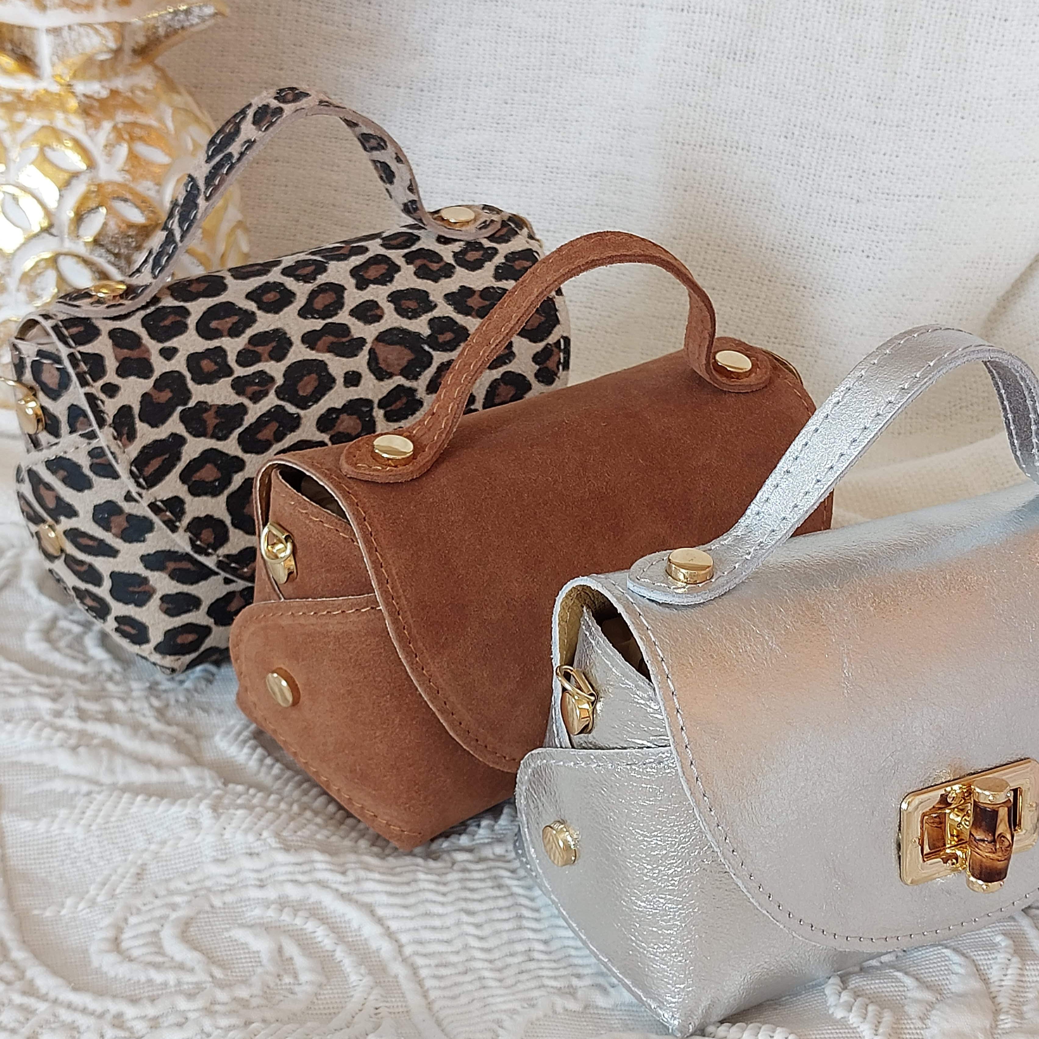 Sac à Main Monaco - Minaudière Cuir Rigide avec Chaînette Dorée