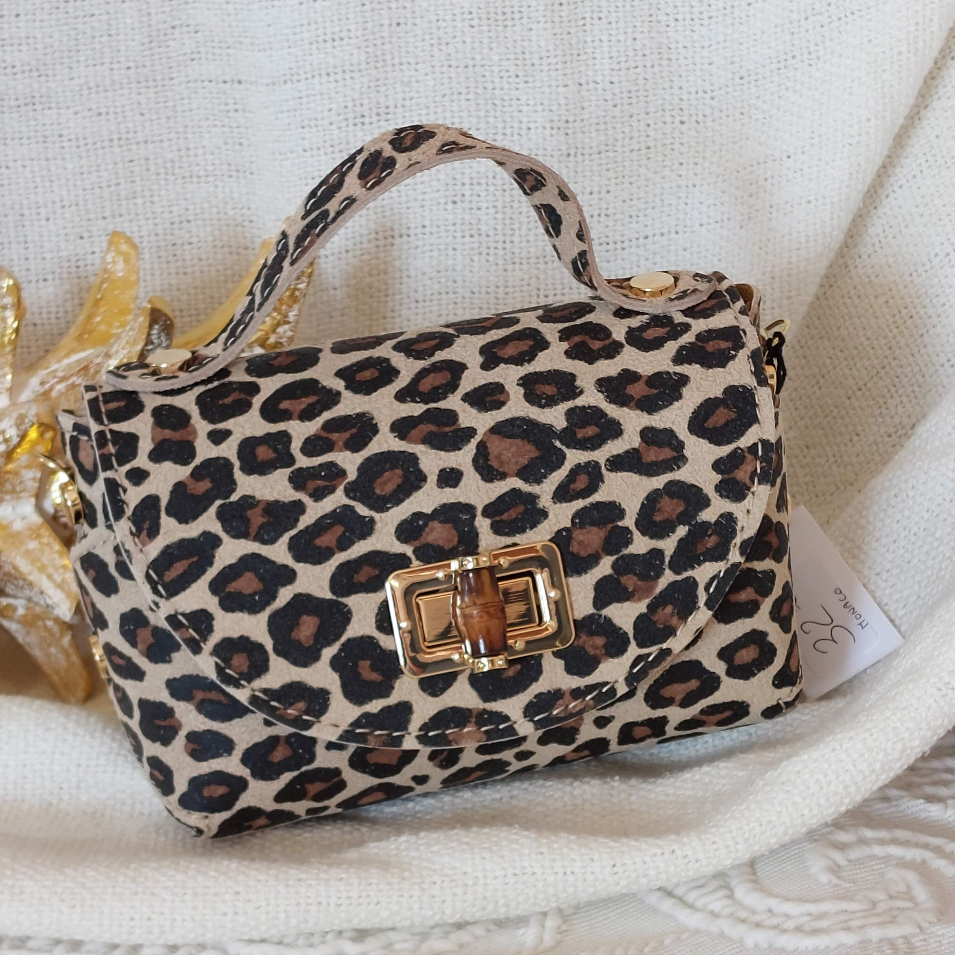 Sac à Main Monaco - Minaudière Cuir Rigide avec Chaînette Dorée