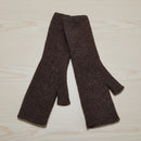 Mitaines longues Lume coloris chocolat sans doigts extensibles