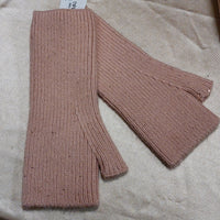 Mitaines longues Lume coloris vieux rose en maille serrée avec sequins