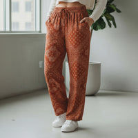 Pantalon Large Imprimé Bandana Colin — Lyocell Taille Élastique Femme