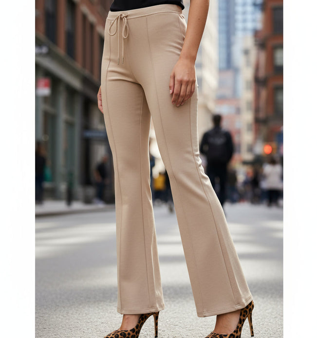 Pantalon Femme Taille Haute Eliot - Forme Trompette Baguette