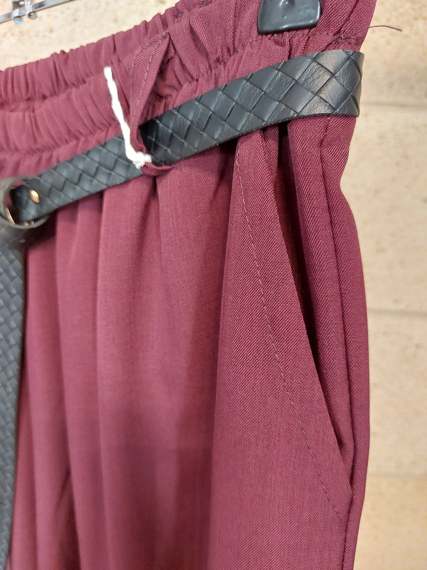 Pantalon Large Remi — Grande Taille 40/48 Taille Élastiquée avec Ceinture