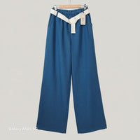 Pantalon Jordano – Jean Souple Coupe Droite Taille Élastique Ceinture Sangle