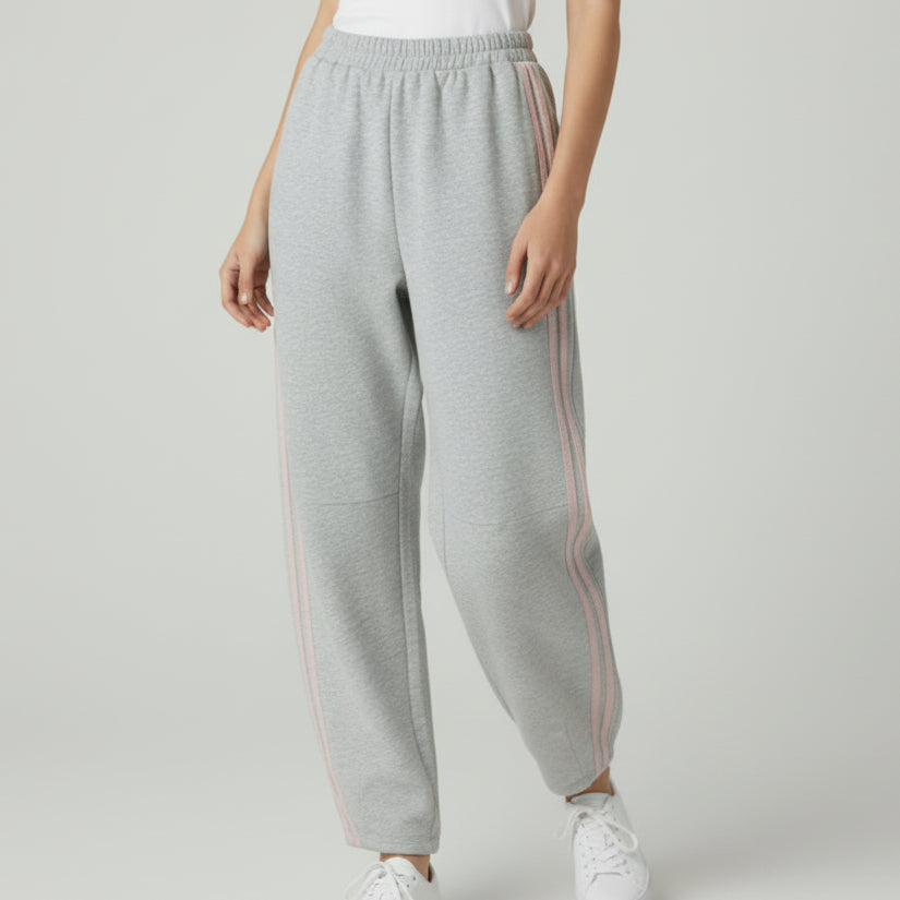 Pantalon Loki – Jogging Coupe Ballon Double Bande Femme