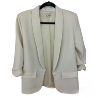 INEVA-BLAZER UNI CREME-BLAZER POLYESTER OVERSIZED-BLAZER FEMME TAILLE UNIQUE-BLAZER FEMME UNI EPAULETTE-TENDANCE 2024-MUSTHAVE 