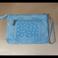 Pochette Mando turquoise – vue de dos, bandoulière amovible