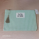 Pochette Mess1 — Pochette Tissu Message Cadeau Femme
