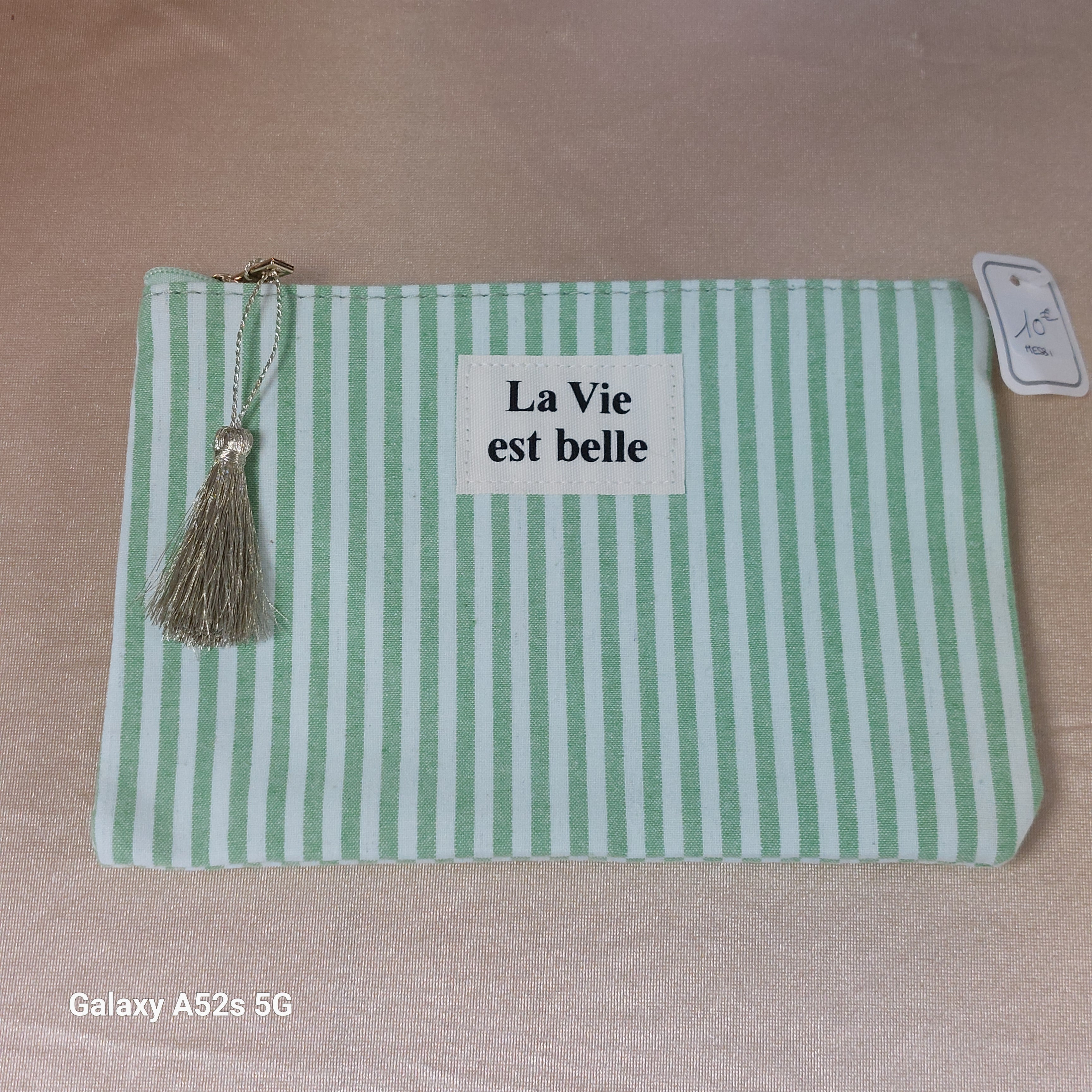 Pochette Mess1 — Pochette Tissu Message Cadeau Femme
