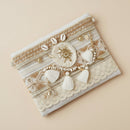 Pochette Tissu Nandi — Coquillages Pompons Dragonne Bohème Femme