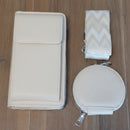 Pochette Téléphone Compas 3-en-1 - Compagnon Bandoulière avec Porte-Monnaie