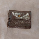 Portefeuille TAZA cuir souple irisé coloris marron - Variante couleur chaleureuse