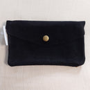 Portefeuille Tomar.n coloris noir en cuir nubuck avec compartiments zip et pression