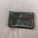 Portefeuille Tomari cuir irisé anthracite - 2 compartiments zip et pression