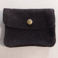 Portefeuille Vendas.n coloris choco en cuir nubuck avec finitions raffinées
