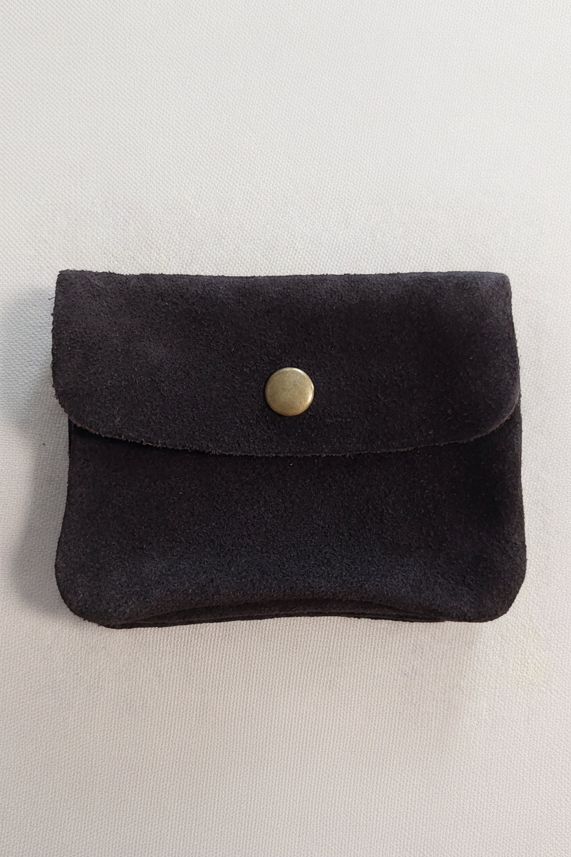 Portefeuille Vendas.n coloris choco en cuir nubuck avec finitions raffinées