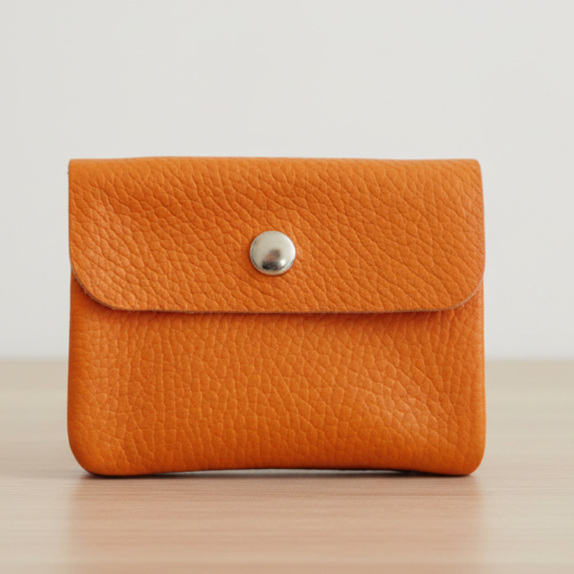 Portefeuille Vendi Cuir Grainé - Compact 2 Compartiments Zip et Pression