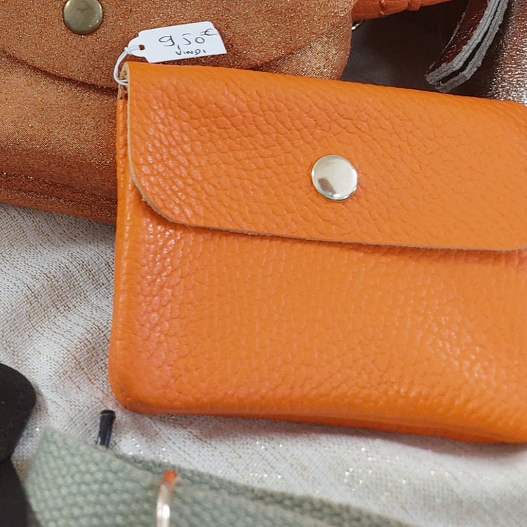 Portefeuille Vendi Cuir Grainé - Compact 2 Compartiments Zip et Pression