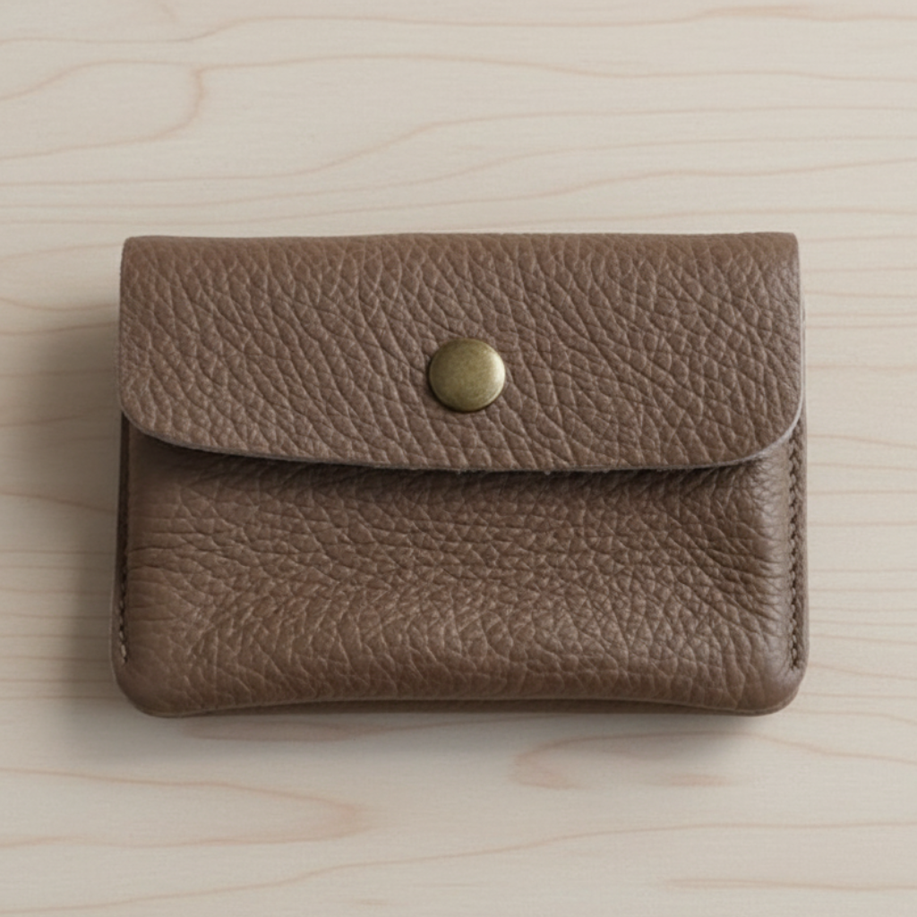 Portefeuille Vendi cuir taupe - élégance et praticité au quotidien