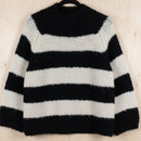 Pull Enzo marine bouclette à rayures - grosse maille douce et chaleur exceptionnelle
