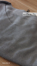 Pull col v femme petit prix en viscose et modal anthracite sur aix en Provence 