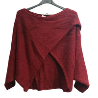 Pull Owen bordeaux femme col bateau manches chauve-souris - Vue produit sur carry le rouet