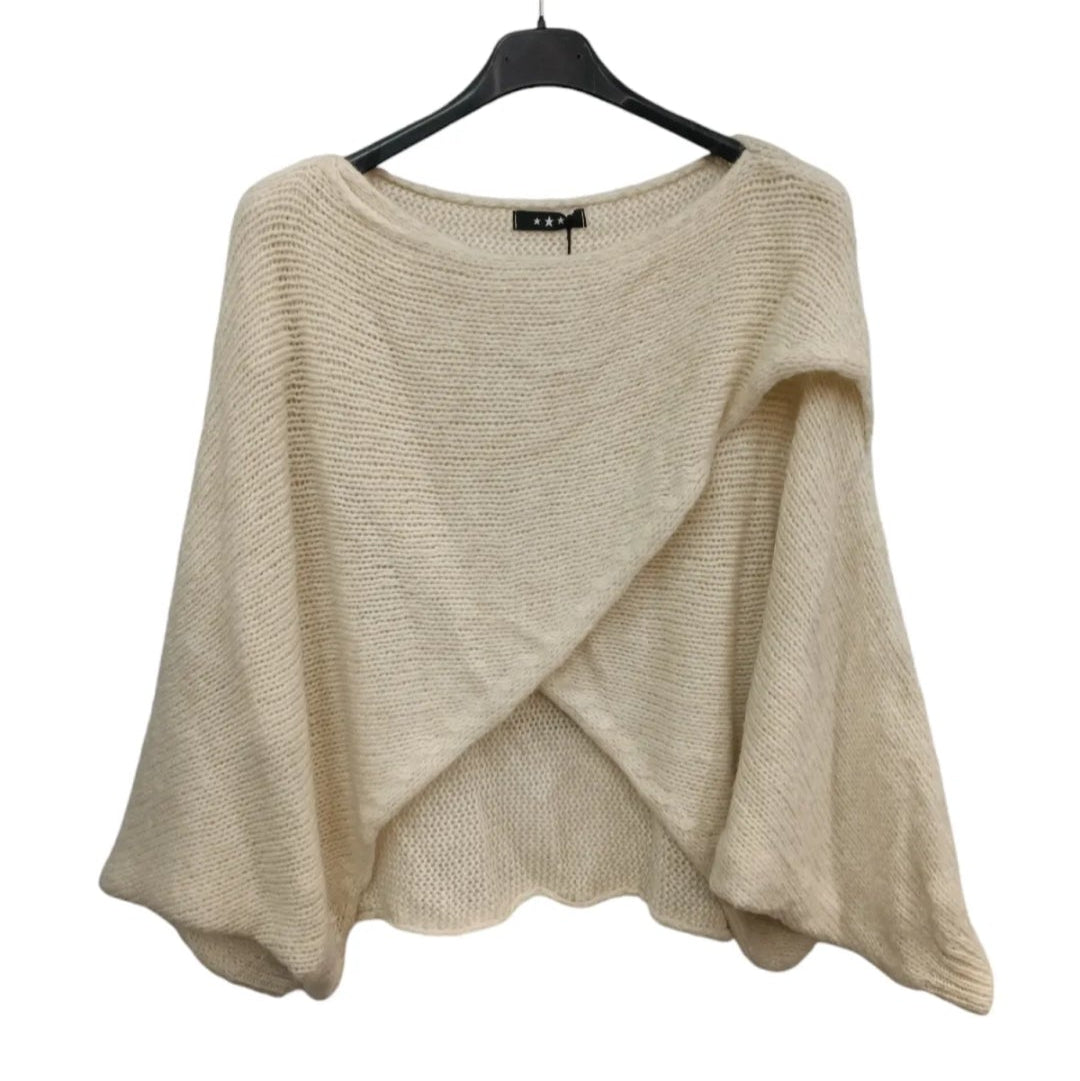 Pull Owen écru femme col bateau manches chauve-souris - Vue produit