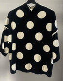 Pull Ziguy Gros Pois - Col Cheminée Manches 3/4 Femme