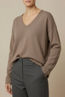 Pull Femme André Col V - Maille Stretch Sans Couture Viscose
