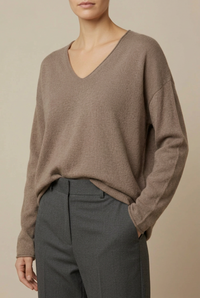 Pull Femme André Col V - Maille Stretch Sans Couture Viscose