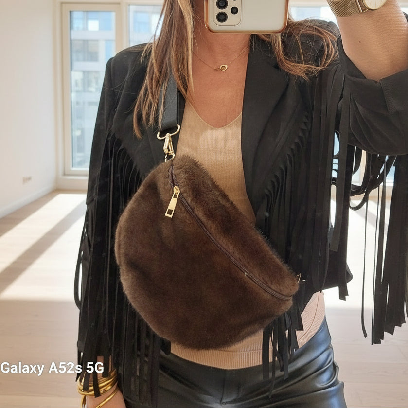 Sac Banane Megeve Fausse Fourrure - Bandoulière Réglable Femme