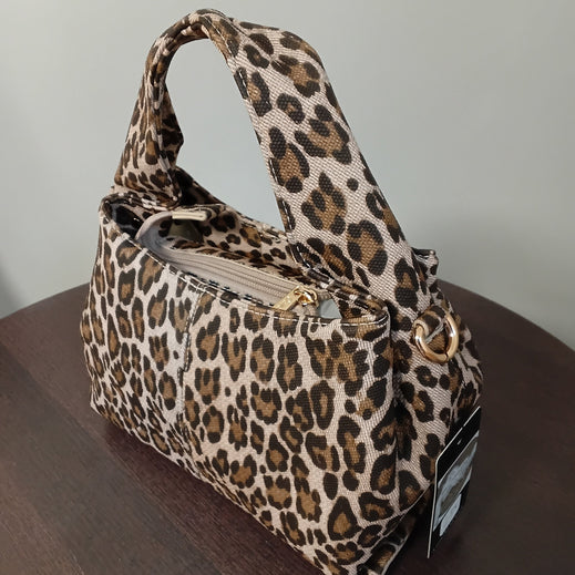 Sac Byblos.l Simili Cuir Grainé Léopard - Forme Bourse Anse Large Femme