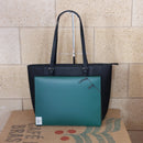 Sac Lecce simili cuir grainé noir avec démonstration format A4 — capacité 2-3 cahiers A4, sac de cours ou working girl, 43x29x12 cm — ineva
