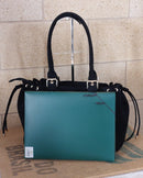 Grand Sac Milan nubuck synthétique noir avec pochette de cours A4 devant — capacité 3-4 cahiers A4, sac de cours spacieux, 45x27x10 cm — ineva
