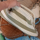 Sac Bourse Pochette Rayures Raya — Bandoulière Chaînette Dorée Femme