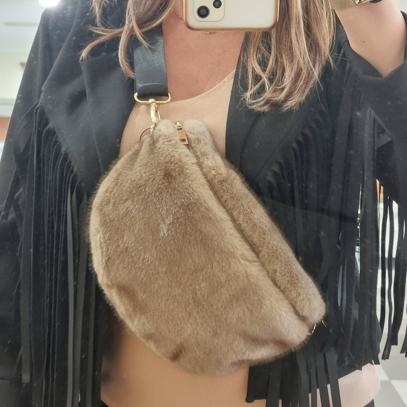 Sac Banane Megeve Fausse Fourrure - Bandoulière Réglable Femme