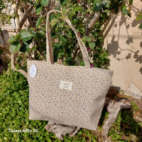 Sac de plage Cap Rousset – Cabas tissu imprimé vintage