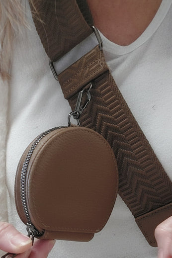 Sacoche Téléphone Compas 3-en-1 — Bandoulière Simili Cuir Porte-Monnaie Amovible