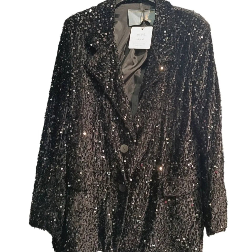 Noir/sequins noirs