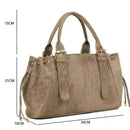 Sac Biarritz - Grand Sac à Main Simili Nubuck Double Compartiments