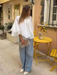Top Cape Mousseline Dos Nu Vap — Made in Italy Femme