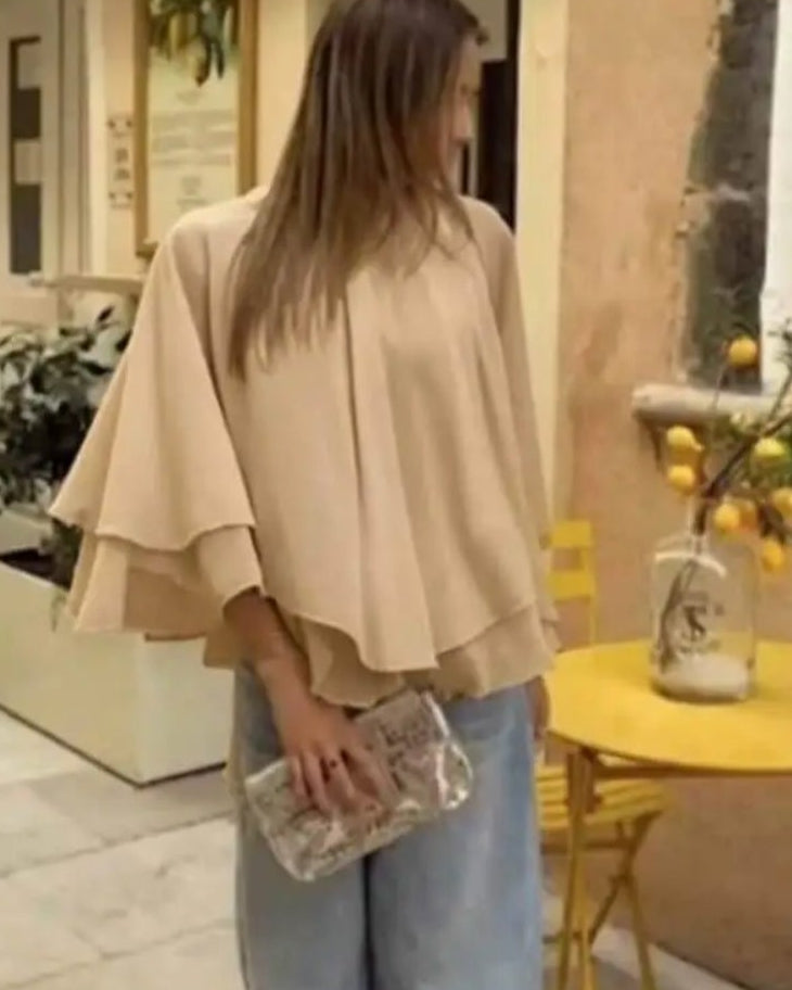 Top Cape Mousseline Dos Nu Vap — Made in Italy Femme