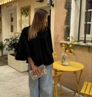 Top Cape Mousseline Dos Nu Vap — Made in Italy Femme