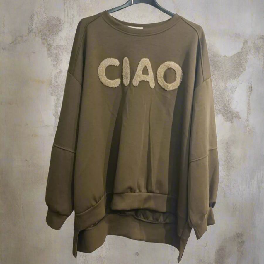 Sweat CIAO Oversized Femme | Coupe Décontractée | Ultra-Léger