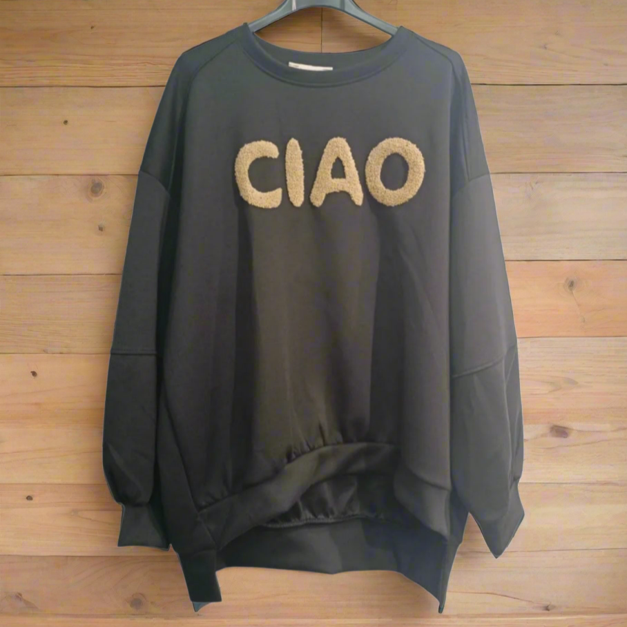 Sweat CIAO Oversized Femme | Coupe Décontractée | Ultra-Léger